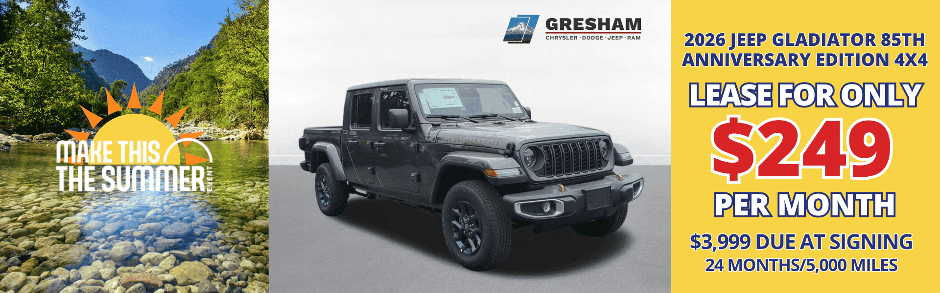 2026 Jeep Gladiator 85th Anniv Edition Offer