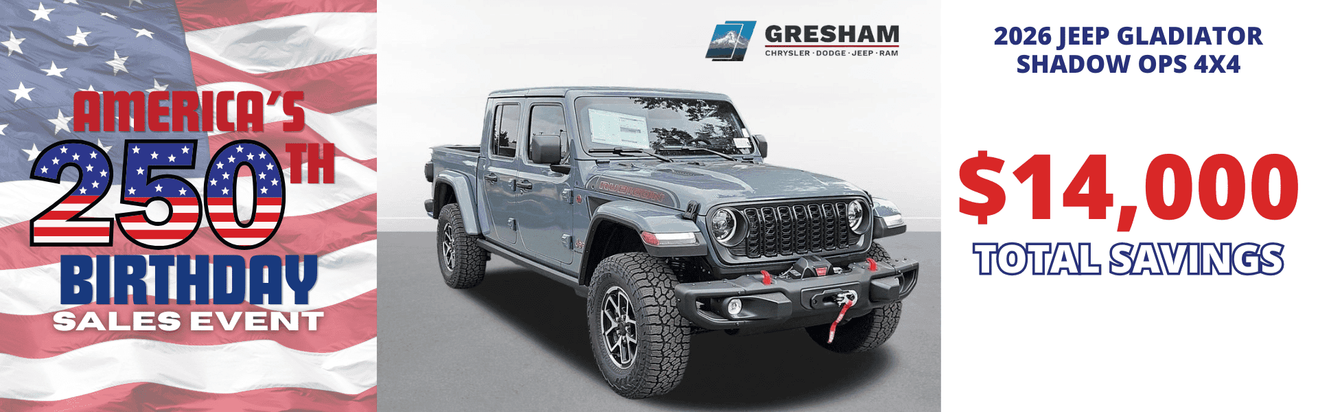 2026 Jeep Gladiator Shadow Ops Offer