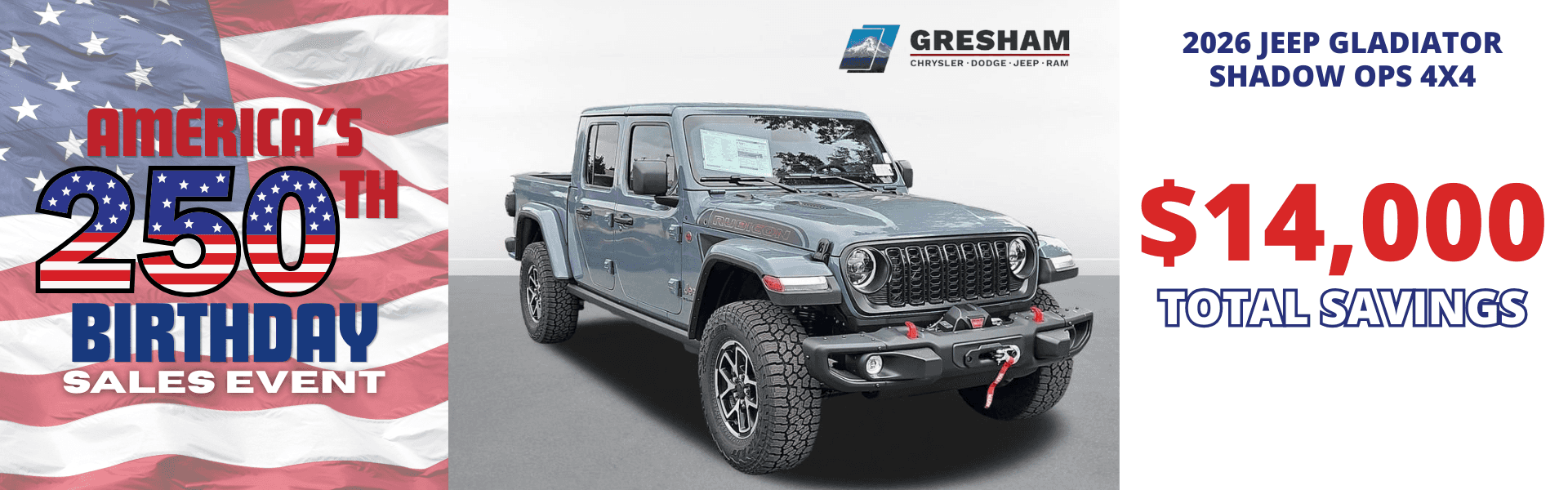 2026 Jeep Gladiator Shadow Ops Offer