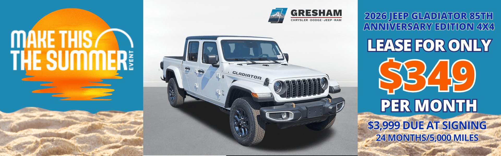 2026 Jeep Gladiator 85th Anniv Edition Offer
