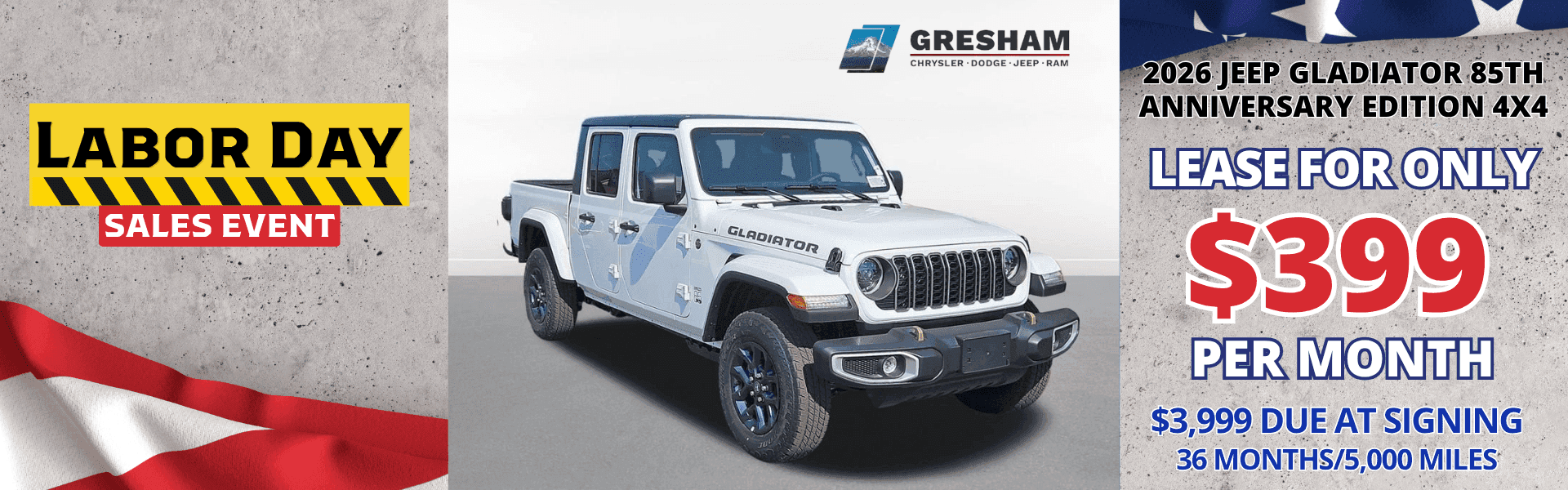 2026 Jeep Gladiator 85th Anniv Edition Offer