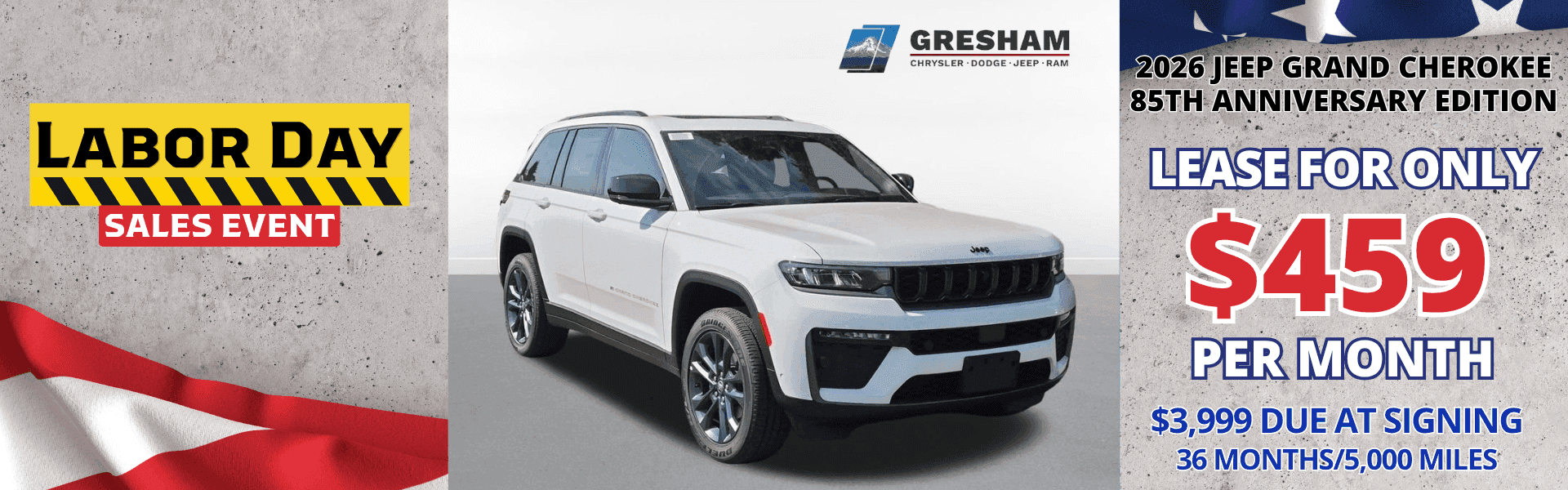 2026 Jeep Grand Cherokee 85th Anniversary Edition Offer