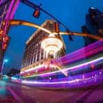 Playhouse Square at night in Cleveland, Ohio