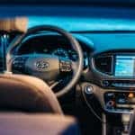 The interior of a Hyundai Ioniq