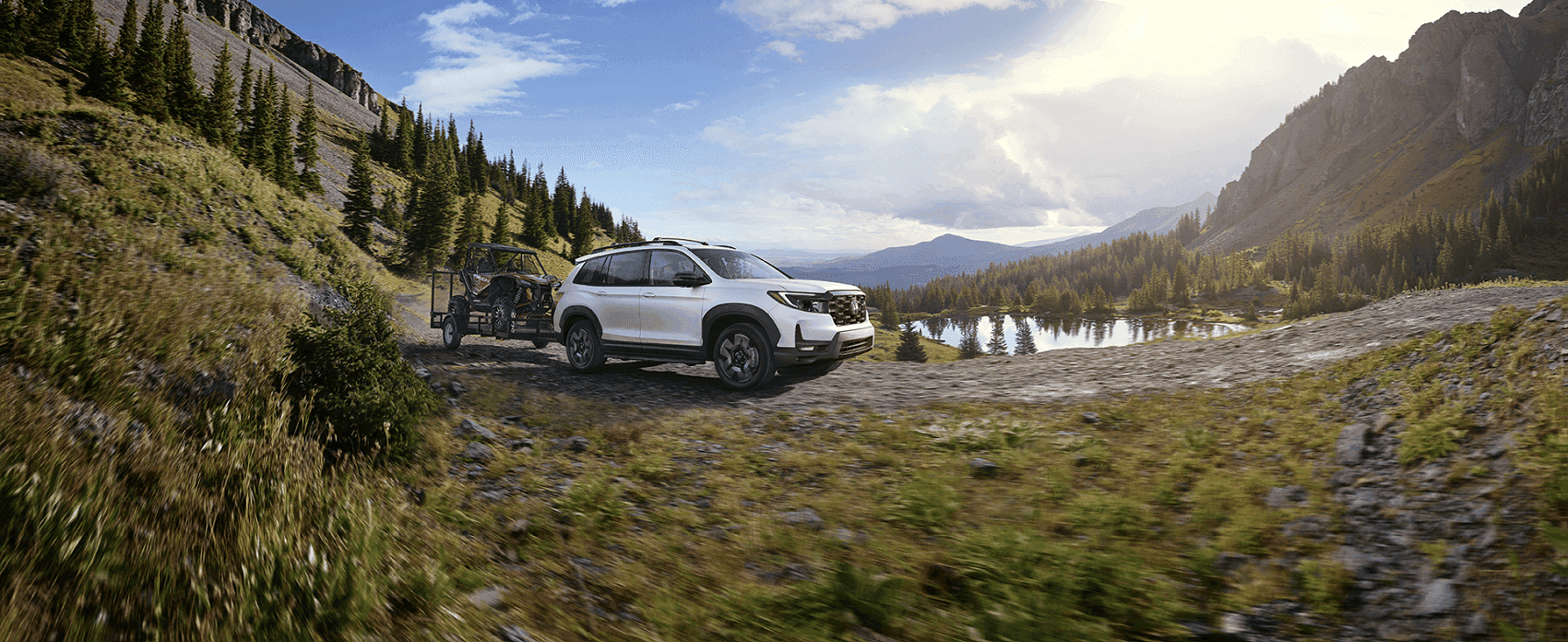 White Honda Passport Off Road