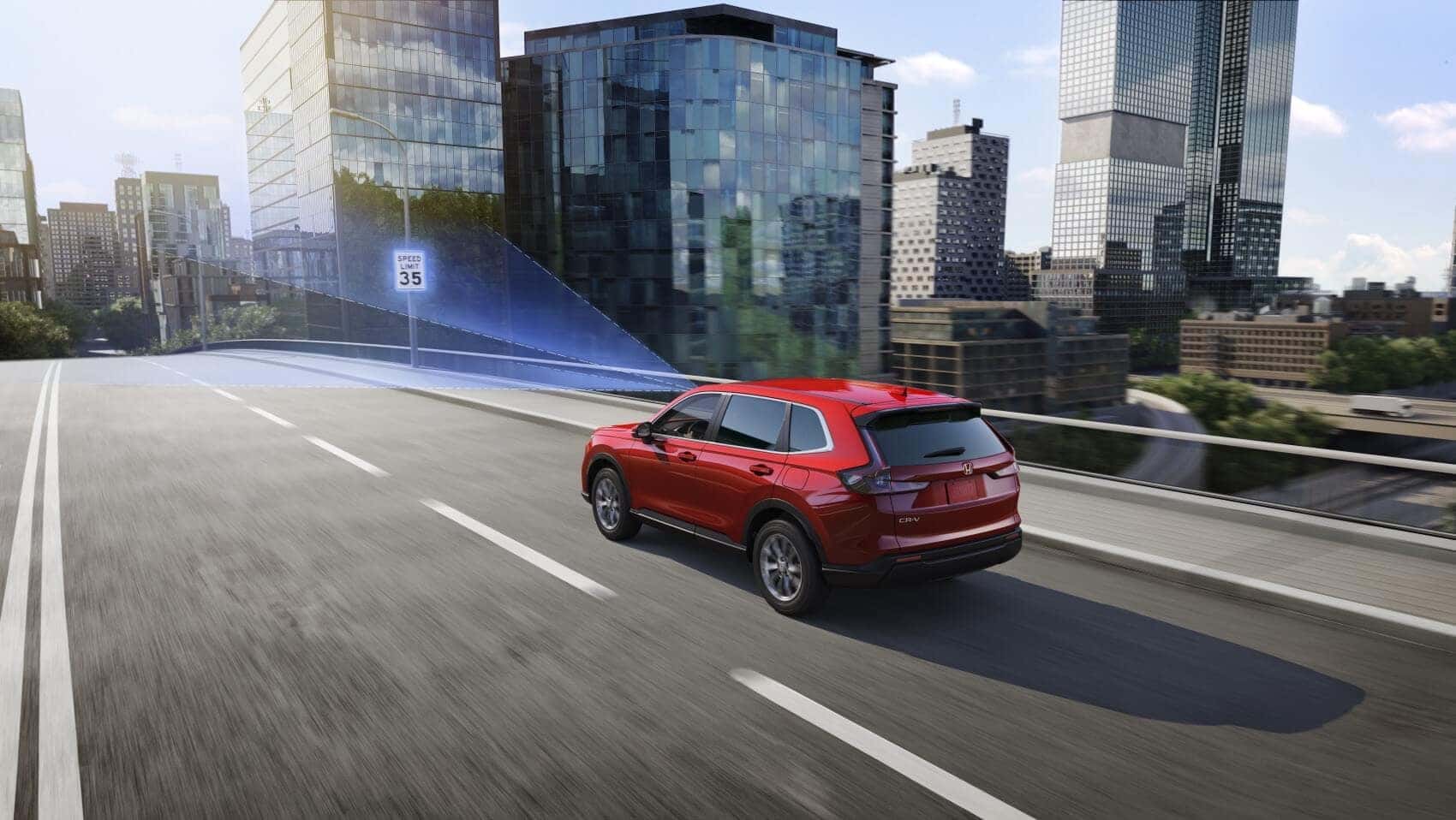 Honda CR-V in red