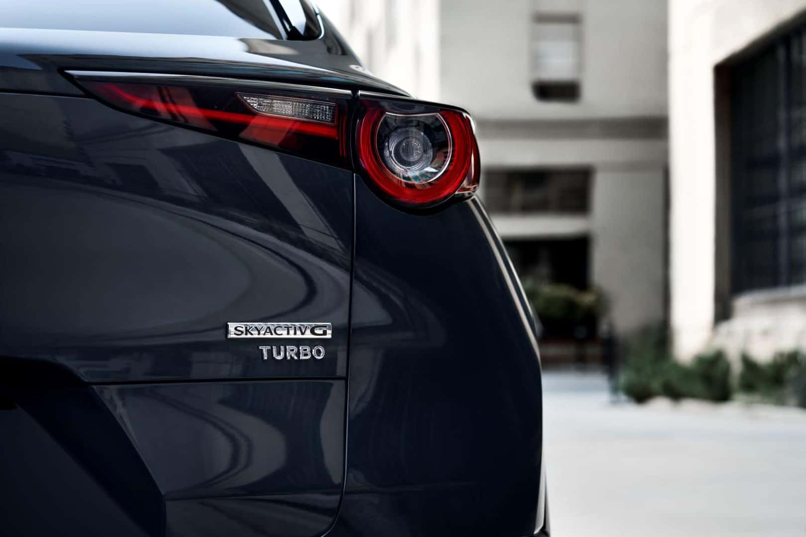 Rear View of MAZDA CX-30 Turbo Badge