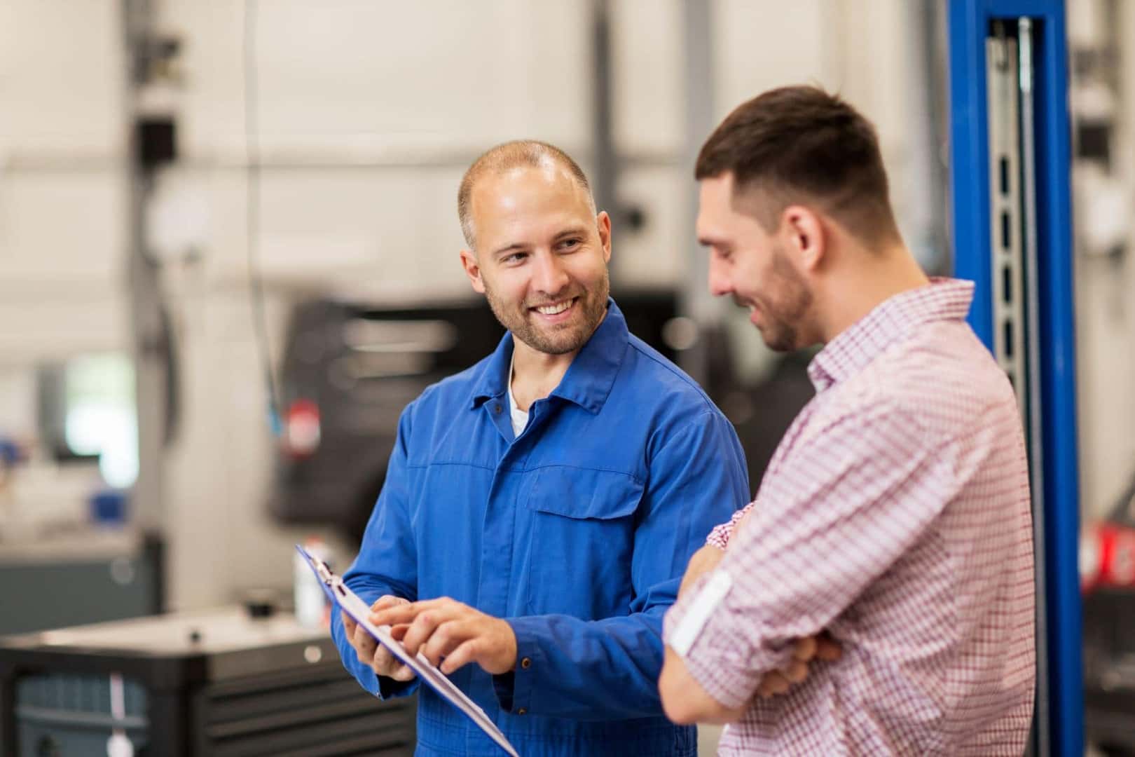 Technician Explaining Service Needs