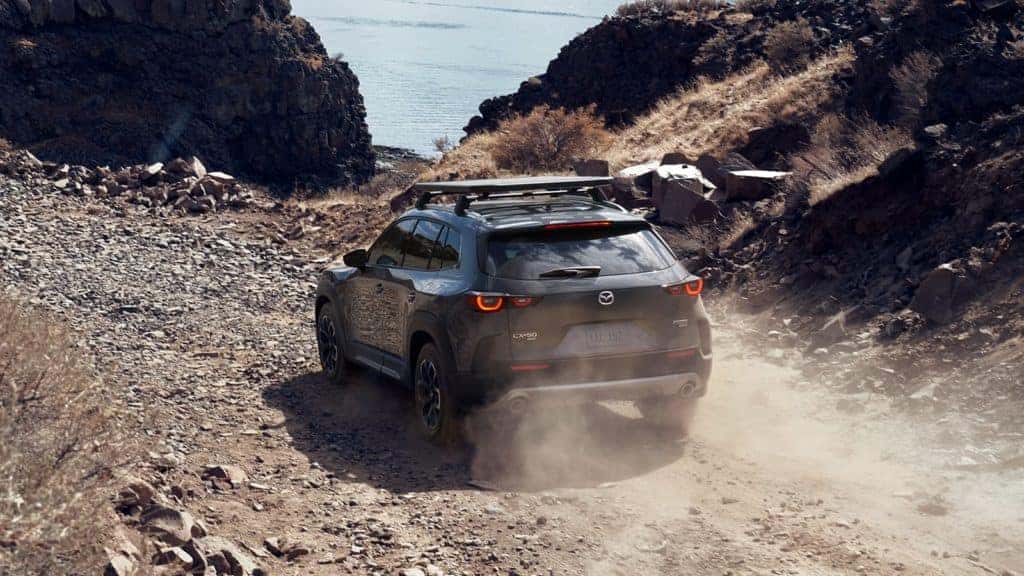 Mazda CX50 SUV Rocks Mountain Lake