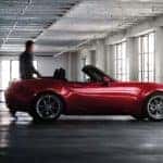 Two red mazda miata mx5