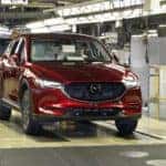 Red Mazda SUV Assembly line factory