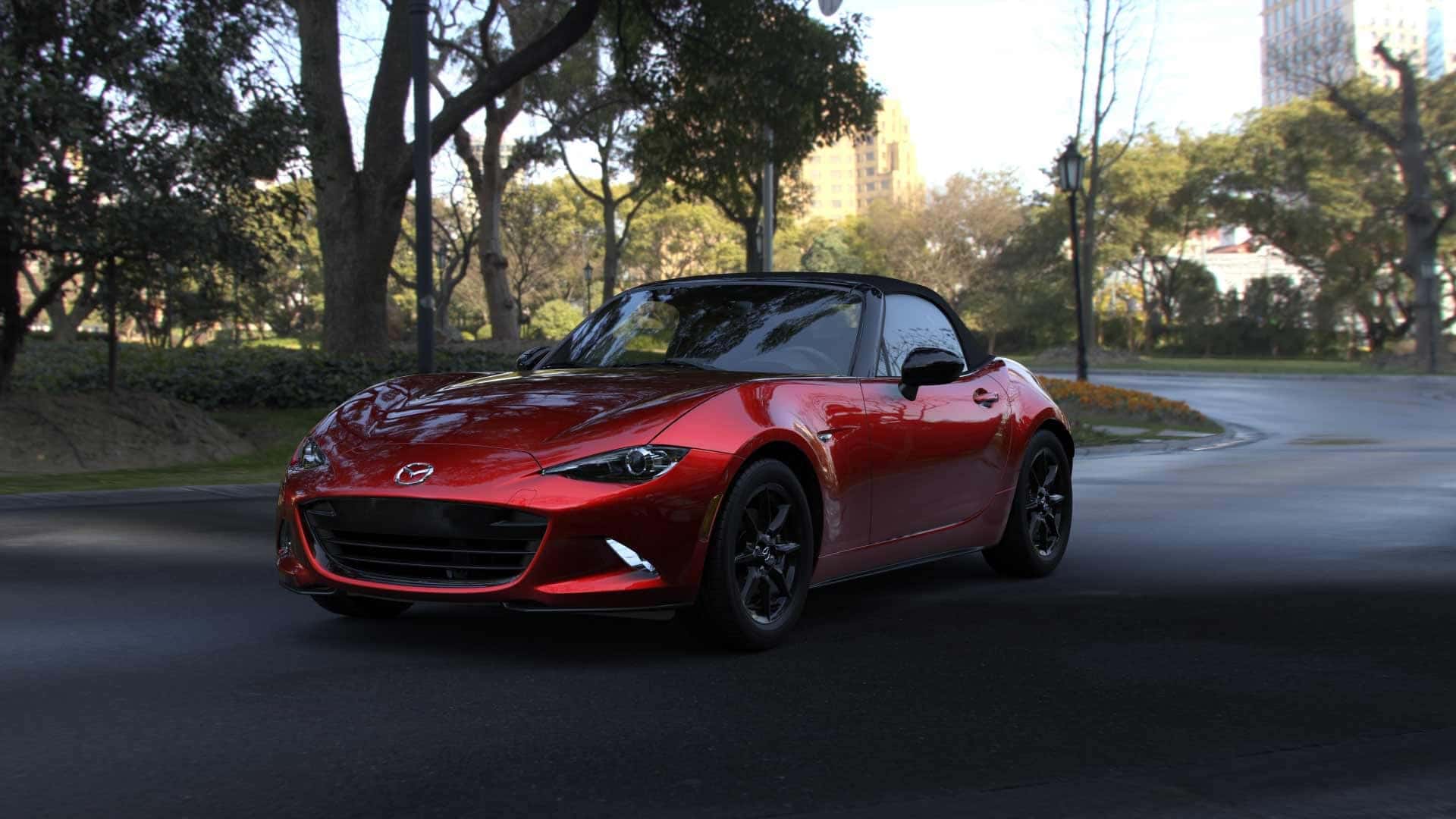 Red Mazda Miata MX5 Sports Car Outside