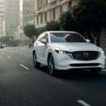 White Mazda CX-5 SUV Road Cars Motorcycles Buildings