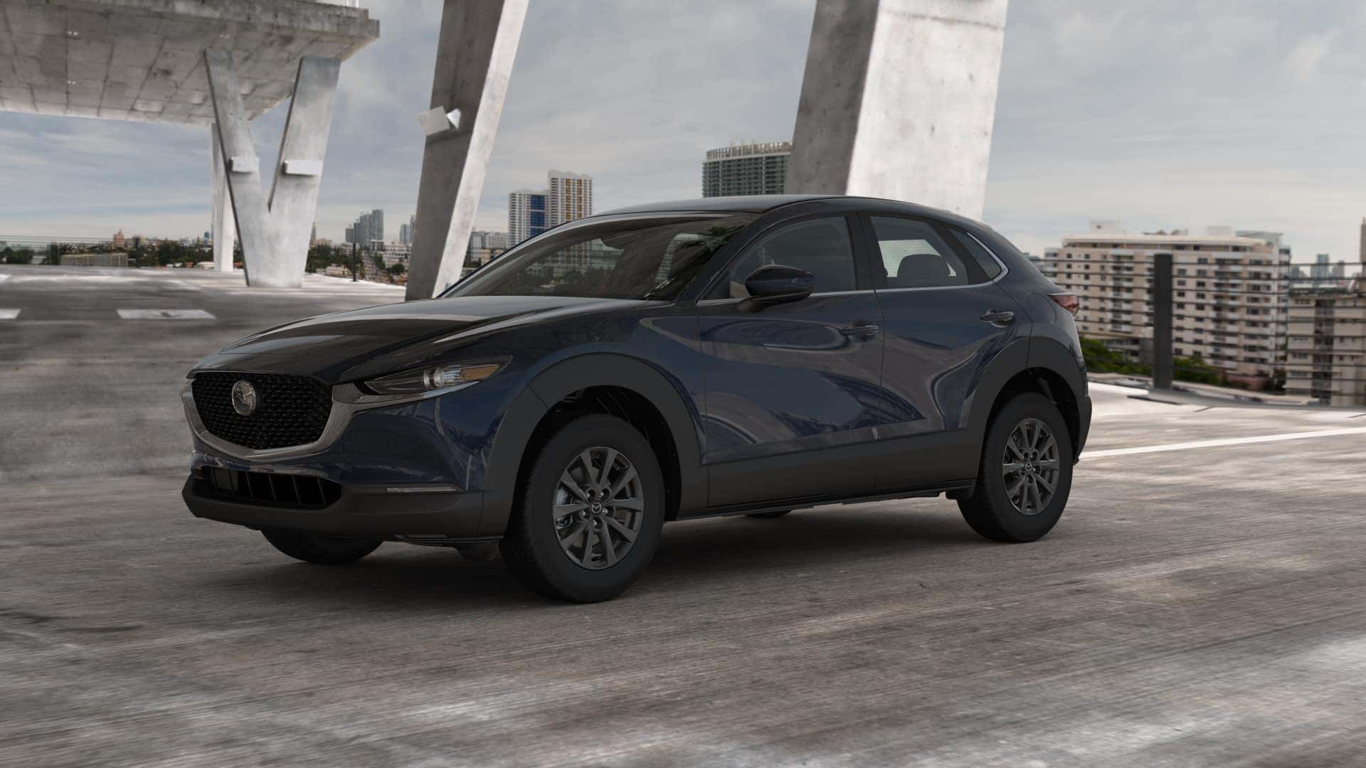 BLue Mazda CX-30 SUV Garage Buildings