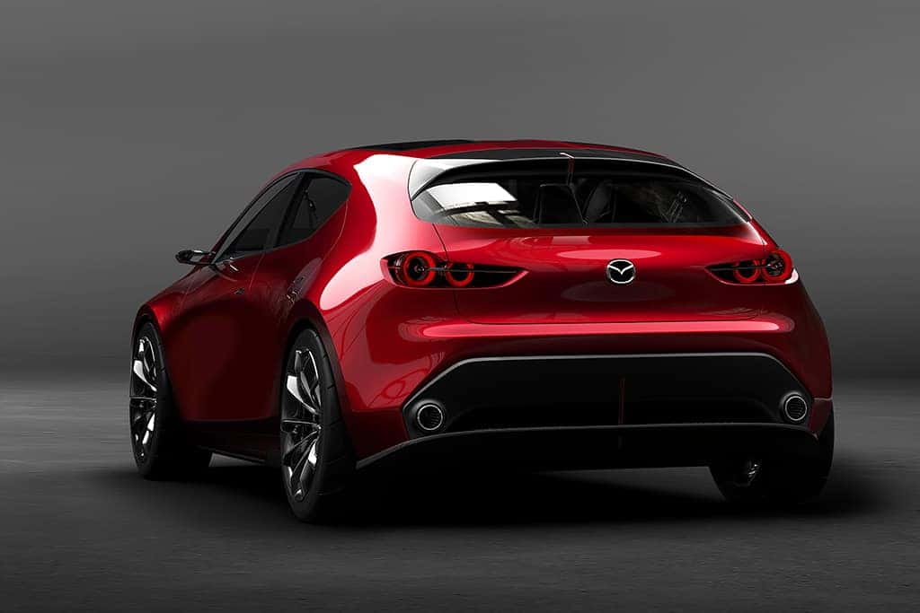 Red Mazda 3 Hatchback