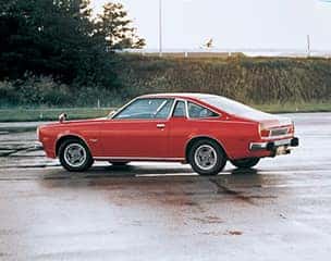 Red Mazda Cosmo Sports Car Trees Road