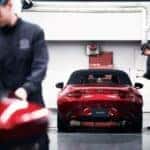 Red Mazda Miata MX-5 Sports Car Men White Walls