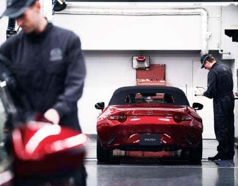 Red Mazda Miata MX-5 Sports Car Men White Walls