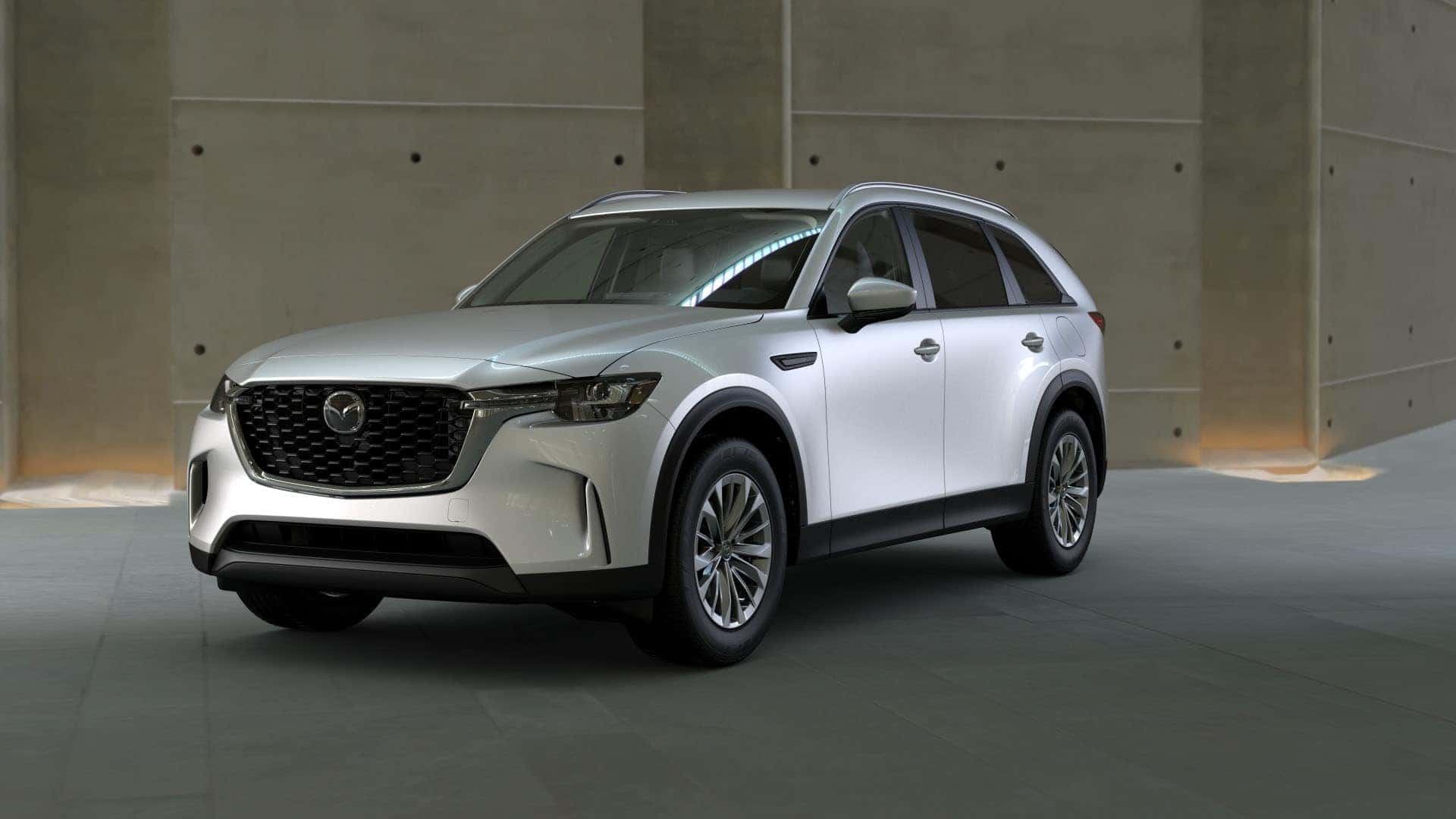 Silver Mazda CX-90 SUV