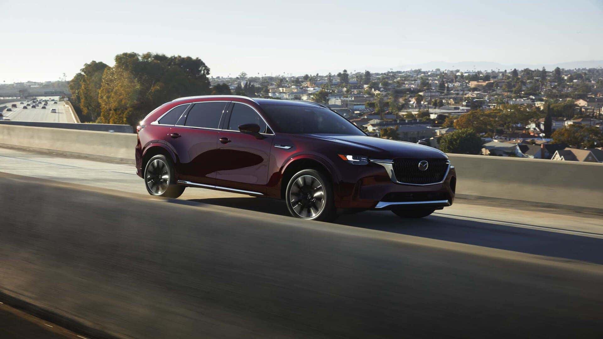 Maroon Mazda CX90 SUV