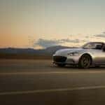 White Mazda Miata Sports CAR Road Sky