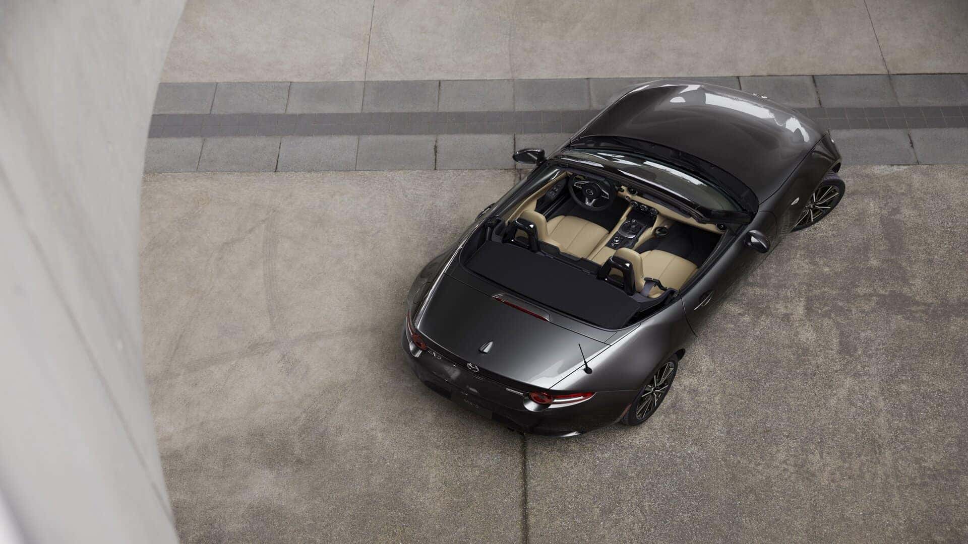 Gray Mazda MX-5 Miata Convertible Sports Car