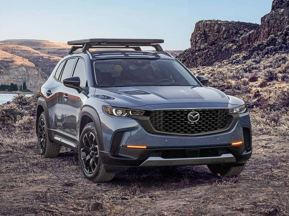 Blue Mazda CX50 SUV PHEV Hybrid