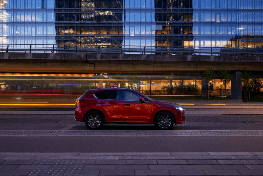2025 CX-5 in the city at night