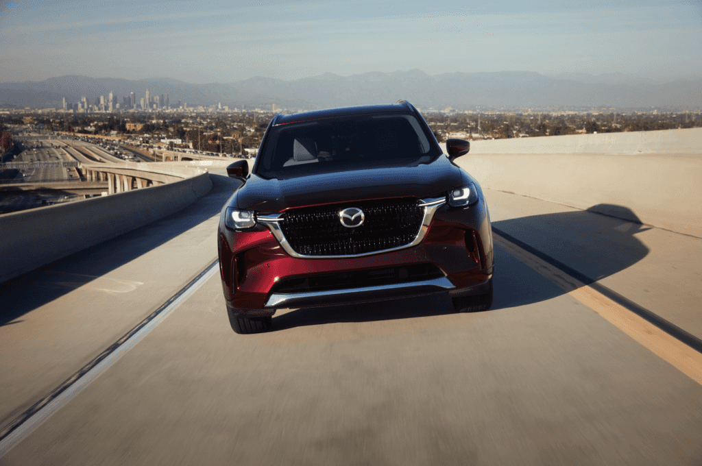 2025 CX-90 On the Highway in the daytime.