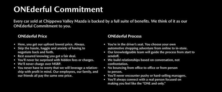 ONEderful Commitment Mazda