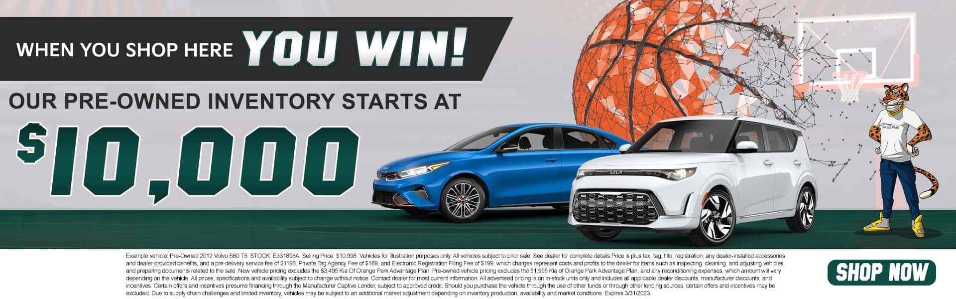 WHEN YOU SHOP HERE YOU WIN! PRE-OWNED INVENTORY STARTING AT $10,000