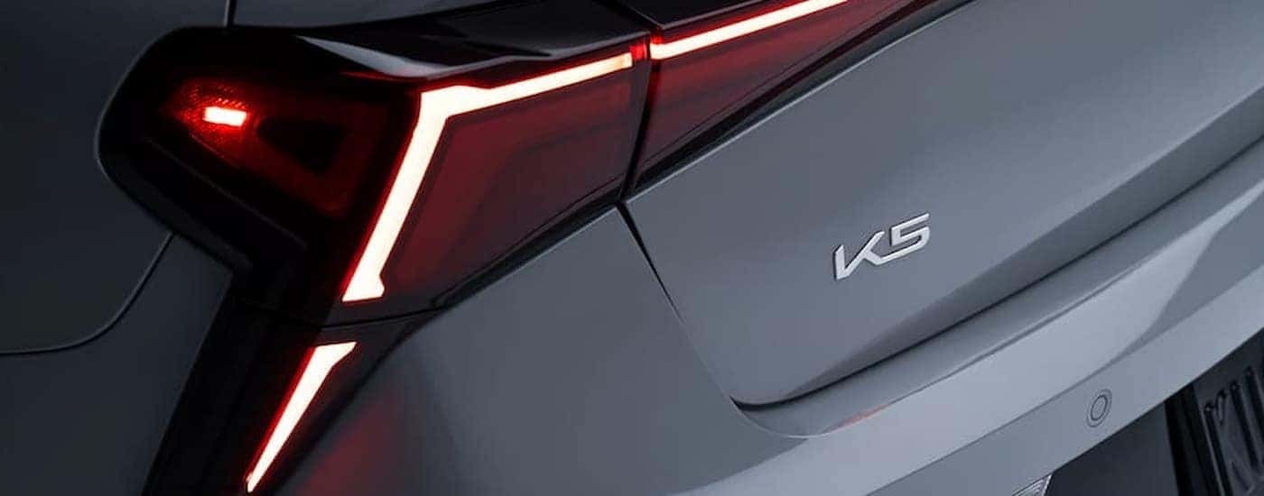 Taillights on a gray 2025 Kia K5