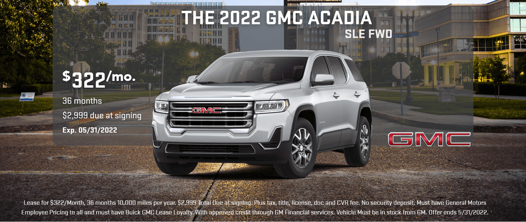 Lease The 2022 GMC Acadia in Dearborn