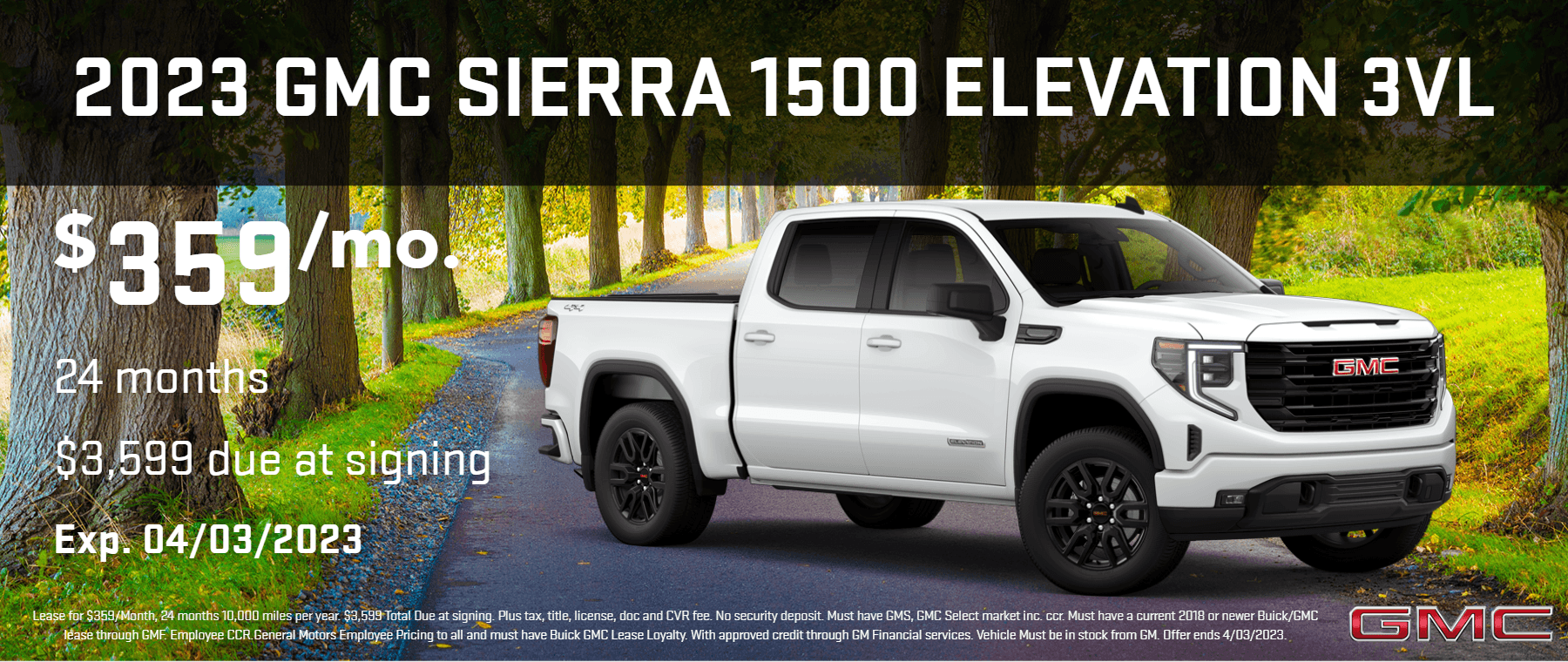 Lease The 2023 GMC Sierra 1500 Elevation 3VL in Dearborn