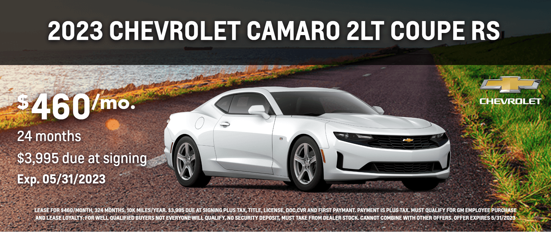 Lease The 2023 Chevrolet Camaro 2LT Coupe RS