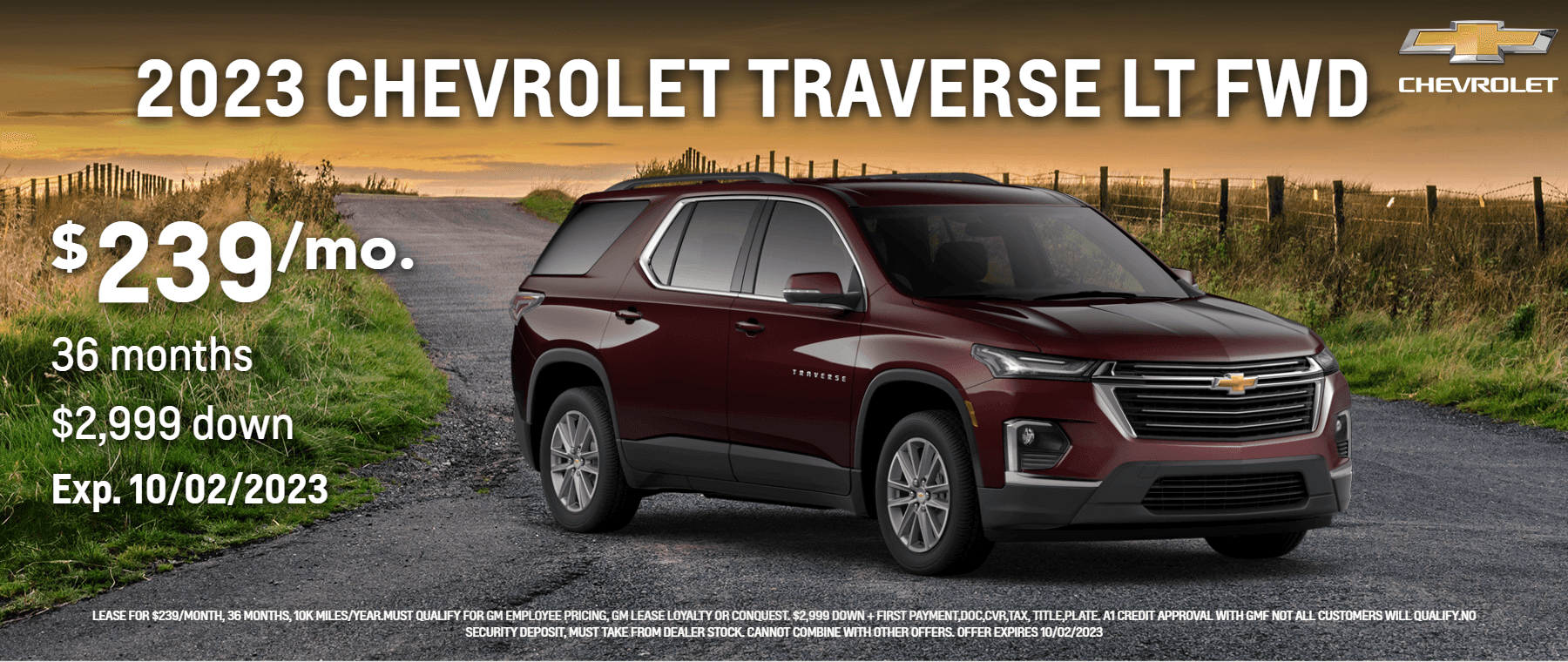 2023 Chevy Traverse LT FWD BANNER
