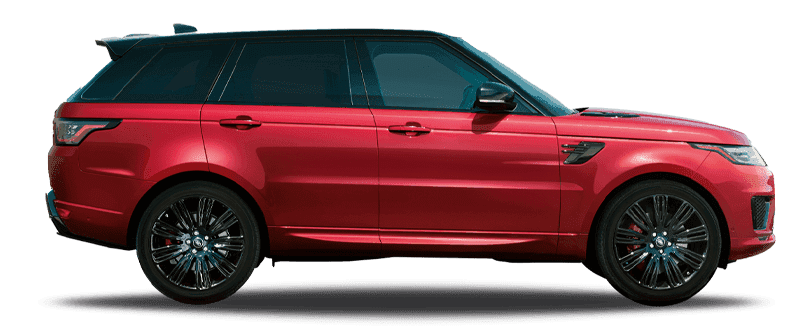 range rover sport red passenger side view