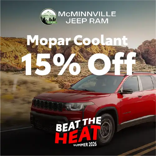 15% Off Mopar Coolant at McMinnville Jeep Ram