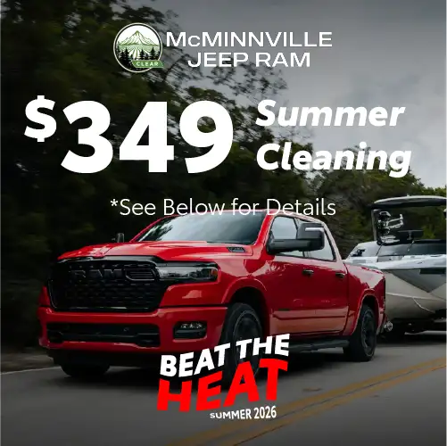 Summer Cleaning Package at McMinnville Jeep Ram