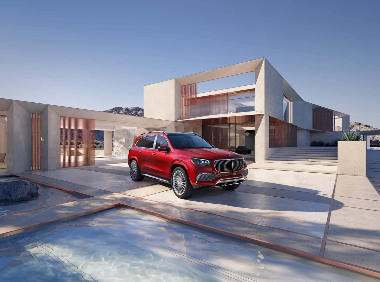  2022 Mercedes-Benz GLS in red