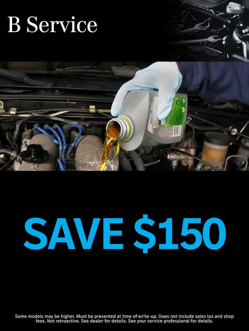 b service $150 off