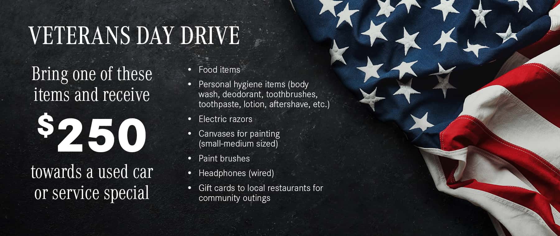Veterans Day Drive