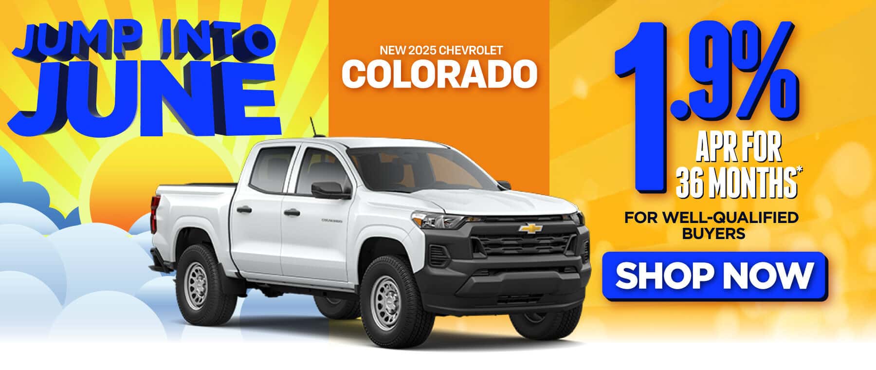 New 2025 Chevrolet Colorado Finance for 1.9% APR for 36 months for well-qualified buyers*