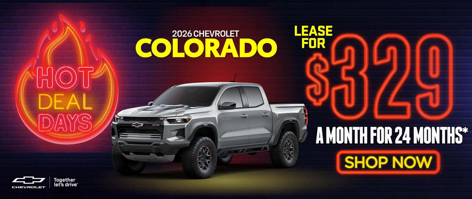 2026 Chevy Colorado Lease for $329/month for 24 Months*