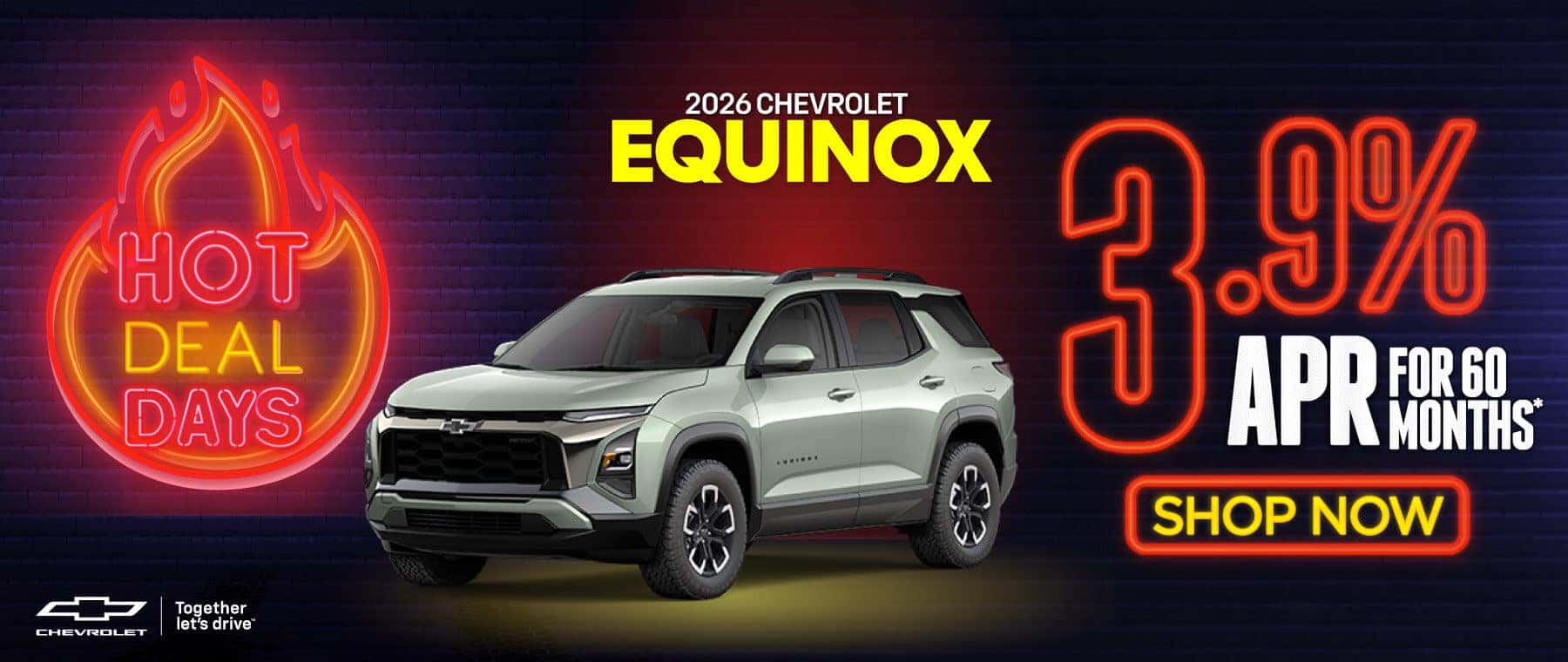 2026 Chevy Equinox 3.9% APR for 60 Months*