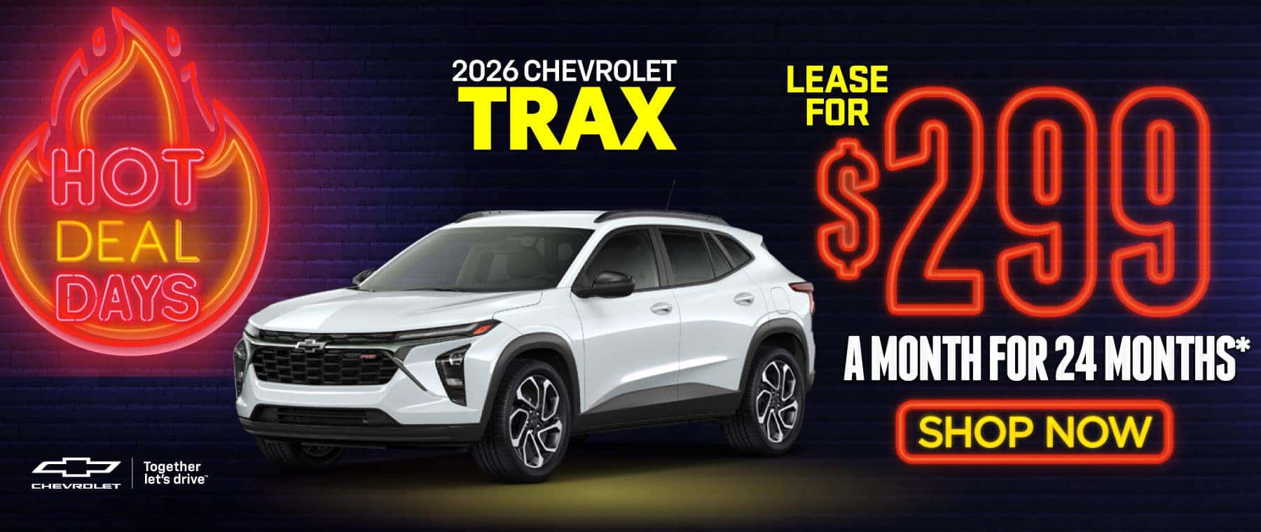 2026 Chevy Trax Lease for $299/month for 24 Months*