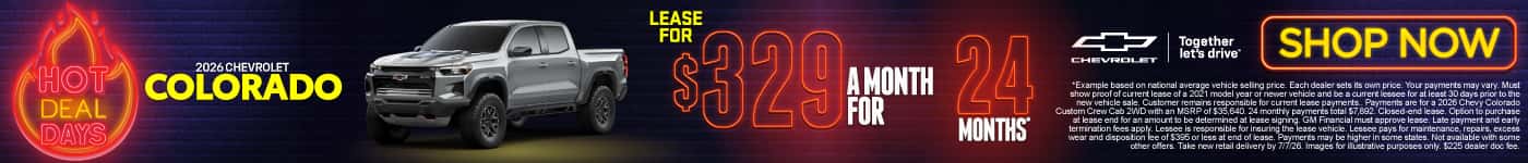 2026 Chevy Colorado Lease for $329/month for 24 Months*