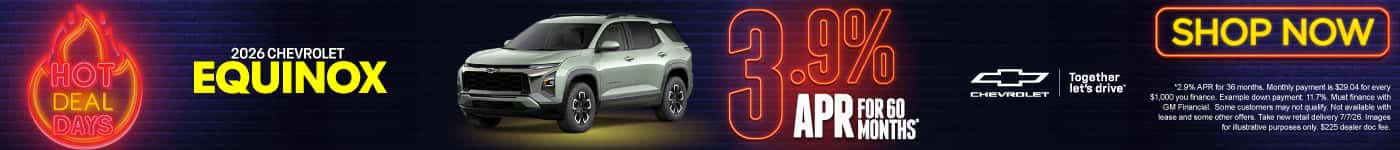 2026 Chevy Equinox 3.9% APR for 60 Months*