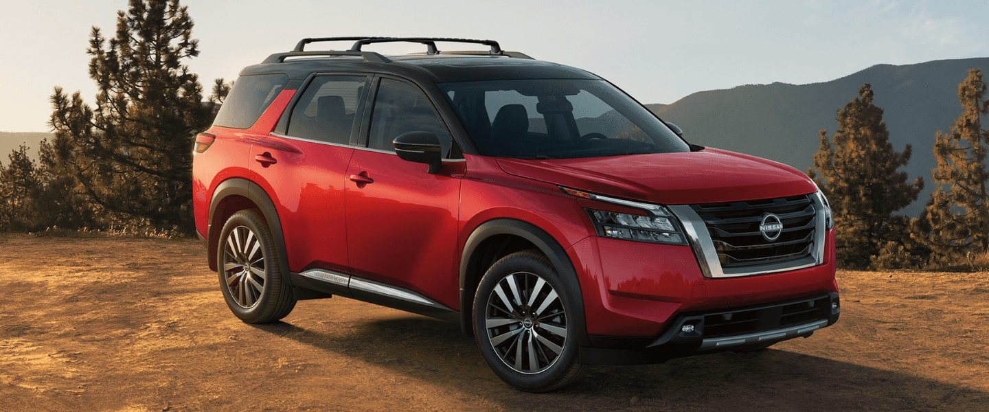 Red Nissan Pathfinder
