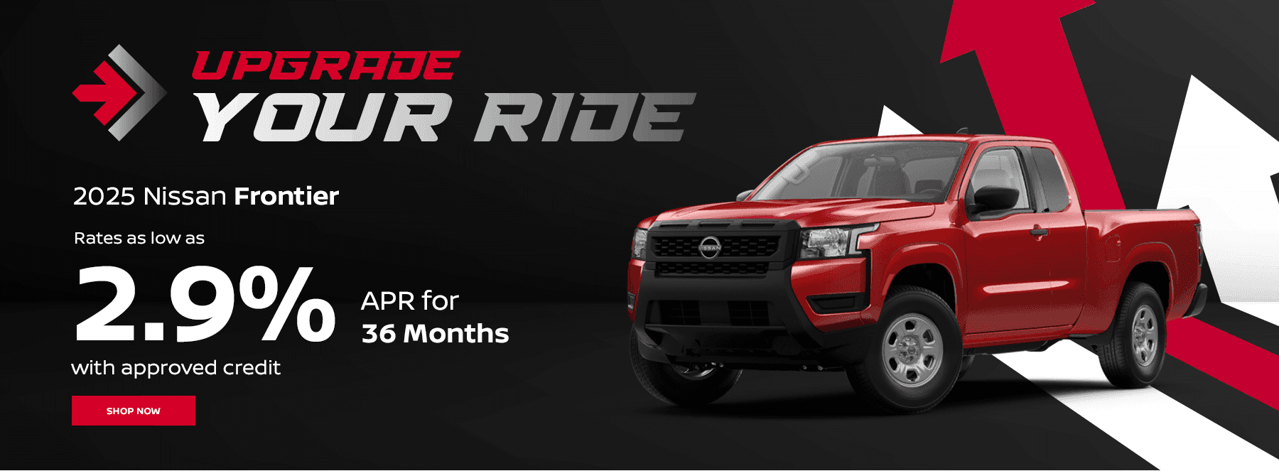 2025 Frontier Rates as low as 2.9% APR for 36 months with approved credit